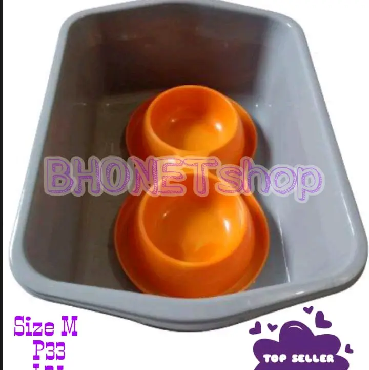 Litterbox pasir kucing Bak kotoran kucing+tempat makan double hemat