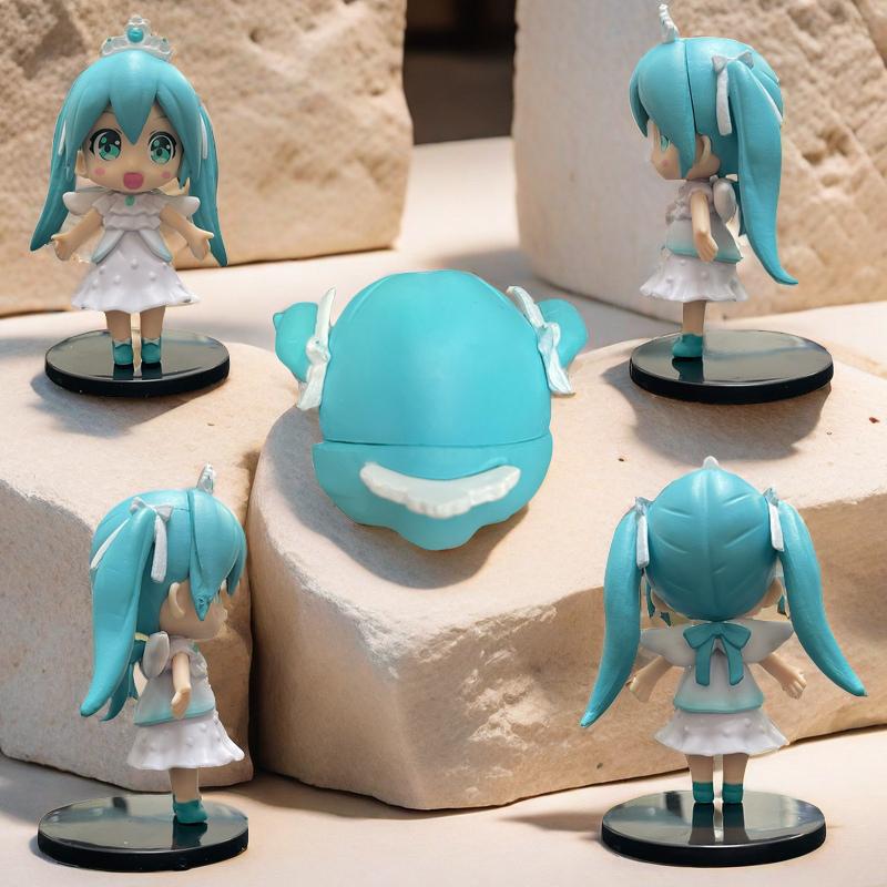 Product Introduction of Mô Hình Nhân Vật Hatsune Tương Lai, Hàng Mới Về, 6 Mũ Nhỏ Quà Tặng Hàng Hóa Anime, Bộ Dụng Cụ Nhà Để Xe Ô Tô, Đồ Trang Trí Mô Hình, Bộ Sưu Tập 1417 Người 13