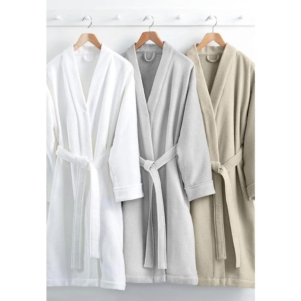 Premium Bathrobe.Honeycomb Fiber Fabric KIMONO Robe