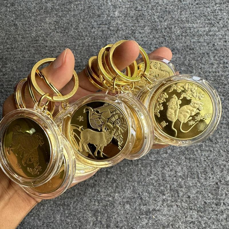  Móc Khoá 12 Con Giáp Kèm Túi Lộc 