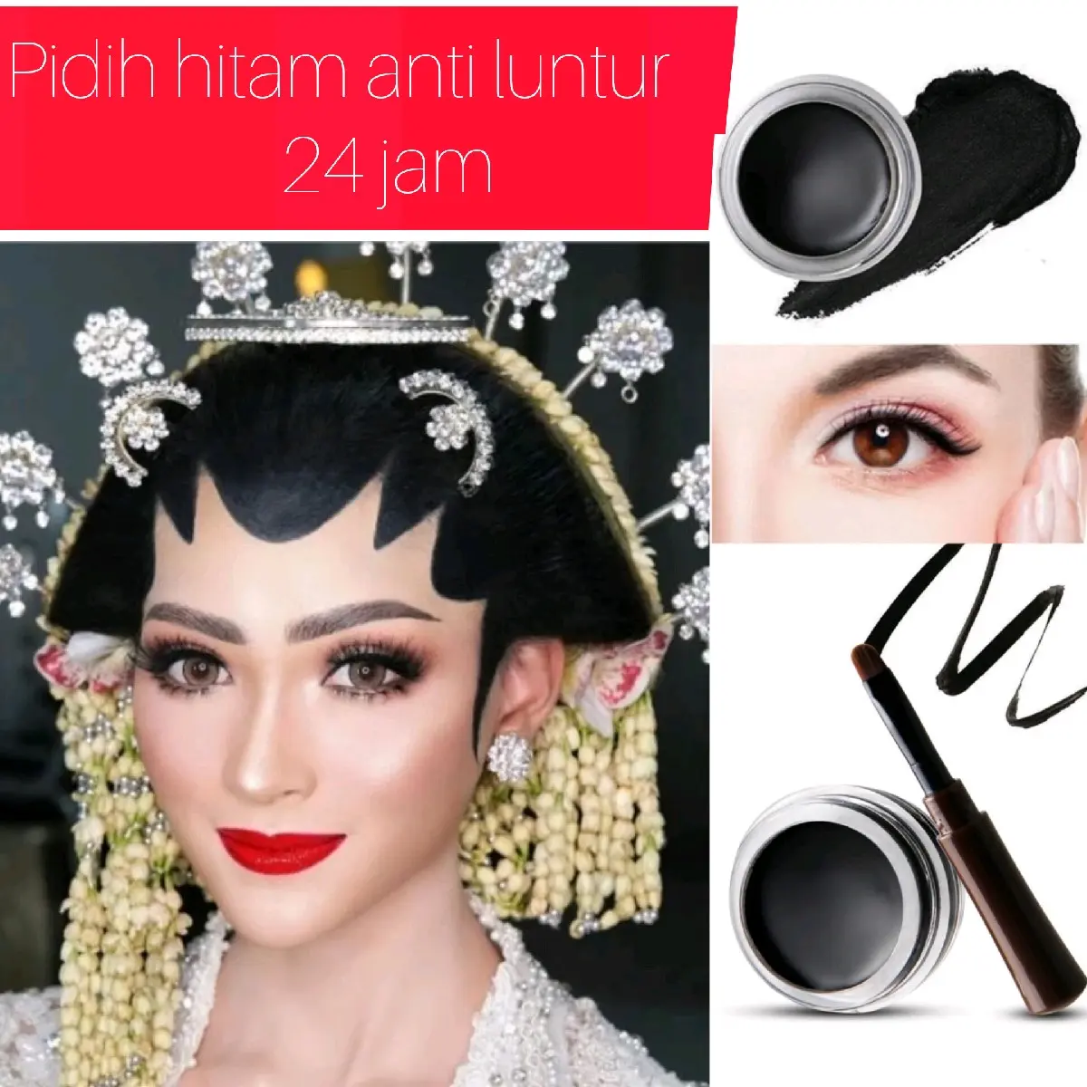 pidih paes hitam anti luntur seharian eyeliner waterproof tahan lama Gel Tahan Lama