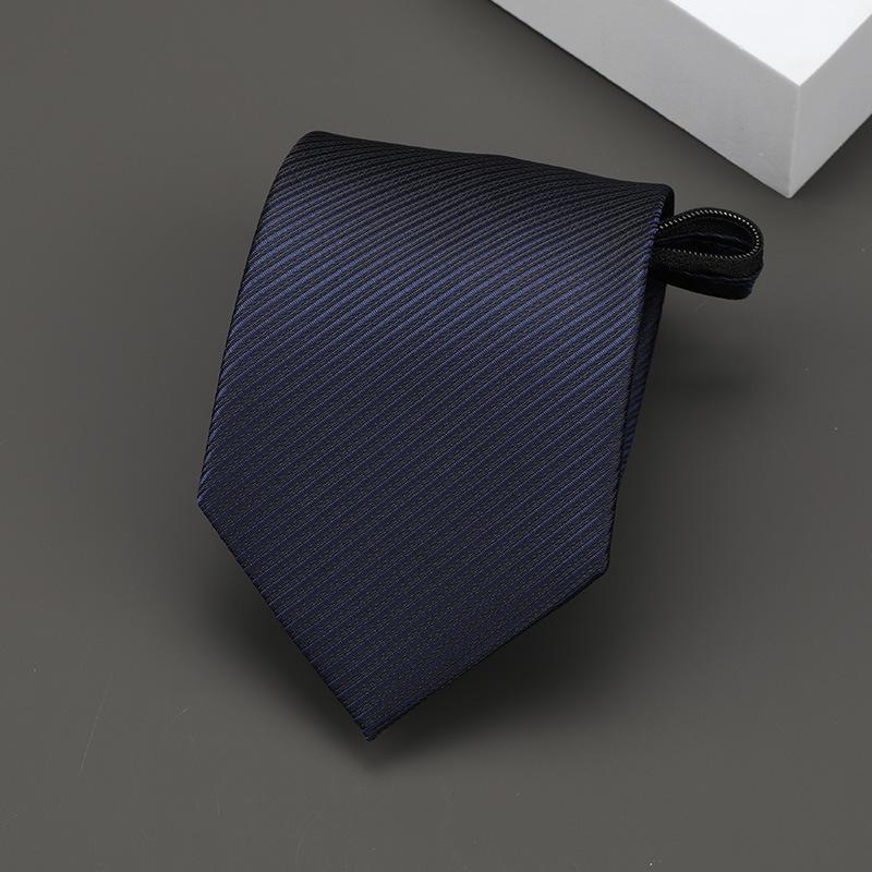 Product Introduction of Business Zipper Tie Men's and Women's Formal Wear Black Bridegroom Wedding Korean Style Narrow Lazy People No Stripes 16