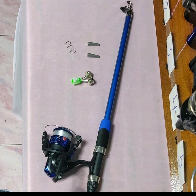 [Bảo Hành 7 Ngày] Combo Cần 1m8 Rút Gọn Kết Hợp Máy Có Sẵn Dây Cước (Có Chì, Chuông, Khóa Link, Lưỡi Câu) Đi Câu Fishing Câu Cá