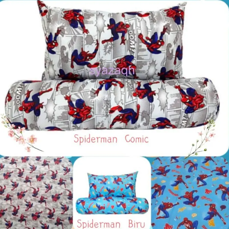 BANTAL GULING ANAK MOTIF SPIDERMAN BAHAN Katun Lembut Penyangga Punggung Bed