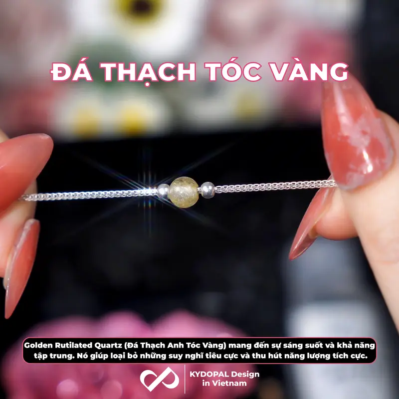 Vòng tay bạc nữ KYDOPAL bạc 925 đá Phong Thủy Tự Nhiên và charm trang sức cao cấp ý 925 - PAL9B7L7 6