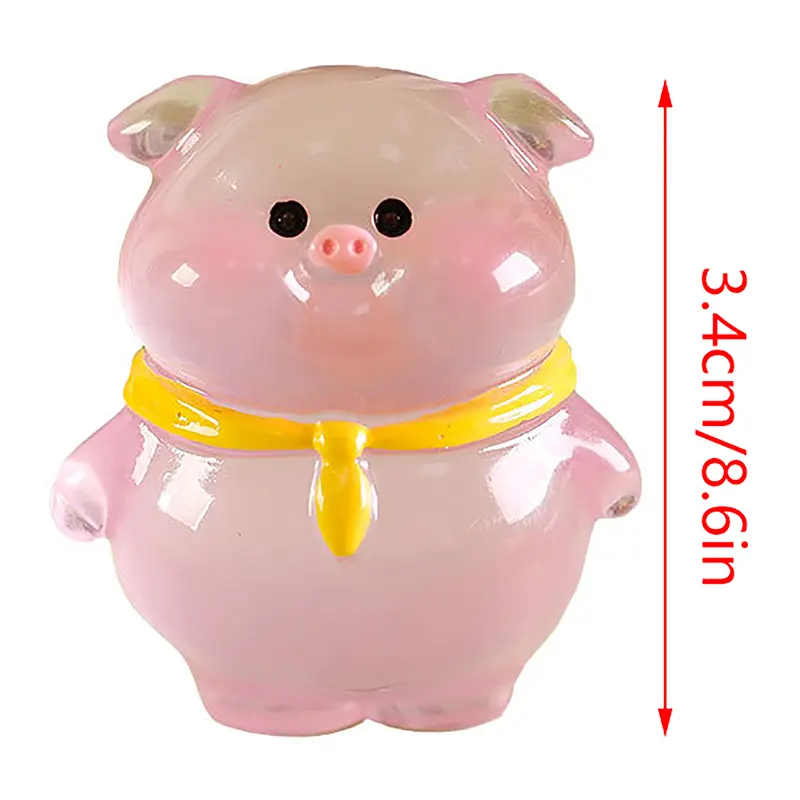 Đồ Trang Trí Lợn Áo Mưa Phát Sáng, Búp Bê Lợn Thắt Nơ Hoạt Hình, Đồ Trang Trí Cảnh Quan Siêu Nhỏ Thích Hợp Cho Nhà Búp Bê Thu Nhỏ, Đồ Chơi Thu Nhỏ 1 Cái 8