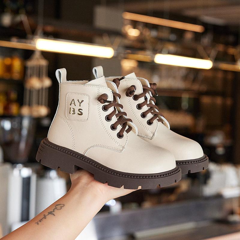 Product Introduction of Girls' Shoes Boots 2024 Spring and Autumn New Thin Cotton Medium and Big Children Winter Boy's Ankle Boot Children Casual Martin Boots 13