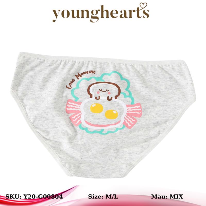 Product Introduction of Combo 5 quần lót nữ Y20-G00804 nhãn hiệu Young Hearts, vải cotton 26