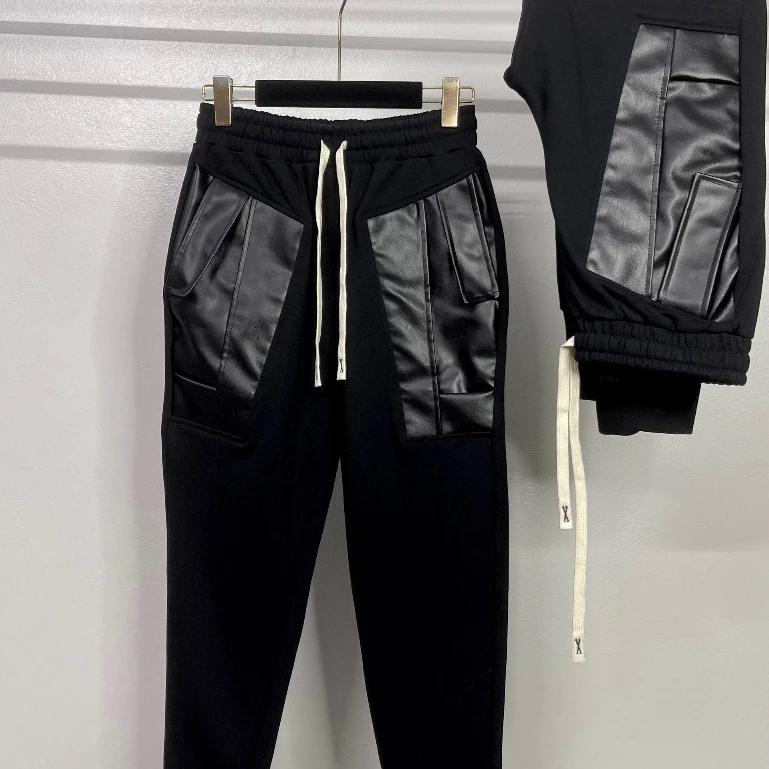 Quần Nỉ Chân Cua Jorgger Nam Bản Túi Phối Da Bo Cạp Chun Tàu Hoàn Thiện_Quần Nỉ Jorgger Fom Chuẩn Mix Khóa Titan 6