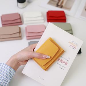Dompet Pendek Mini, Untuk Wanita, Bahan PU, Corak Laici, Gaya Jepun, Poket Syiling, Dompet Tukar Wallets Selempang