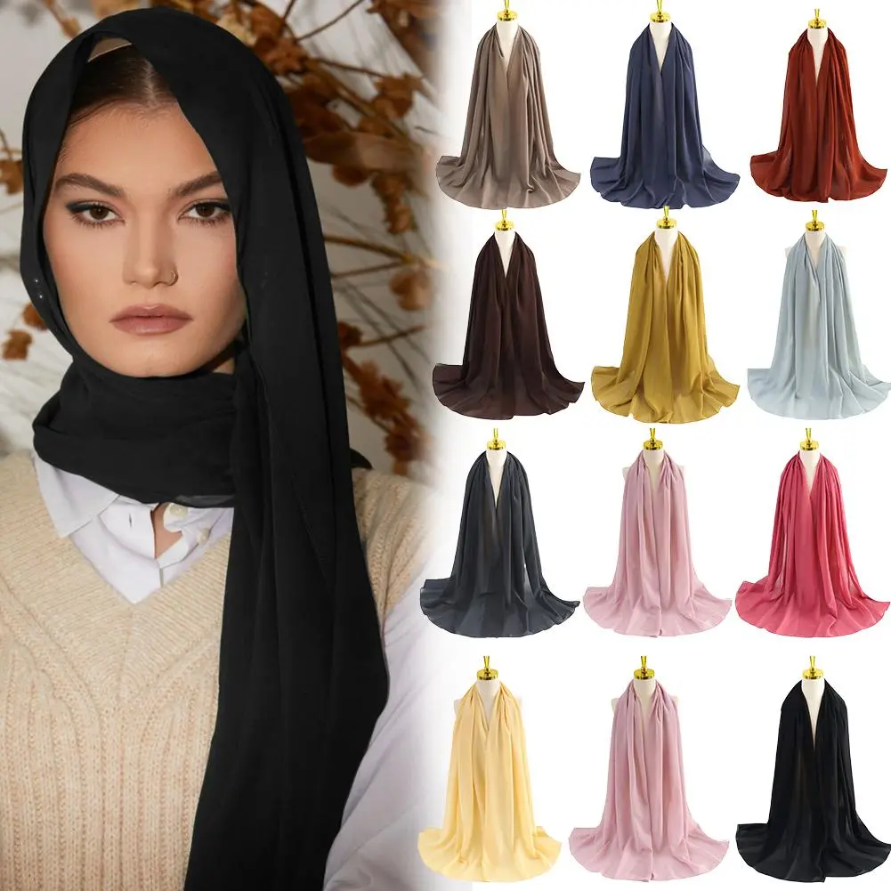 Khăn Trùm Đầu Tức Thì, Phụ Nữ Hồi Giáo, Bông Jersey Cao Cấp, Không Cần Sắt, Pashmina, Khăn Trùm Đầu, Có Thể Co Giãn, V3O6