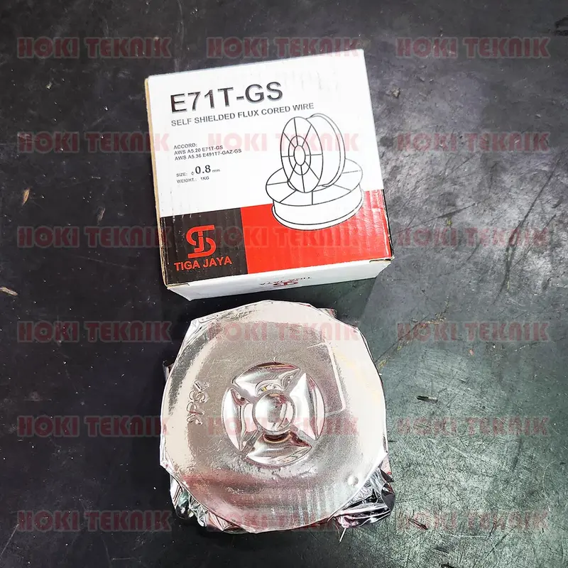 Kawat Las Mig Tanpa Gas Flux Core 0.8 mm Tigajaya 1 KG 1