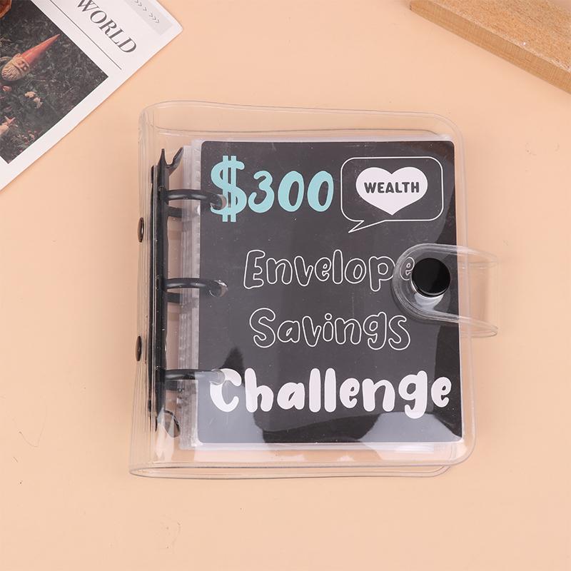 Product Introduction of Simple Mini Binder Money $150/300/500/1000 Savings Challenge Binder Cash Budget Storage Book Budget Binder With Cash Envelopes 31