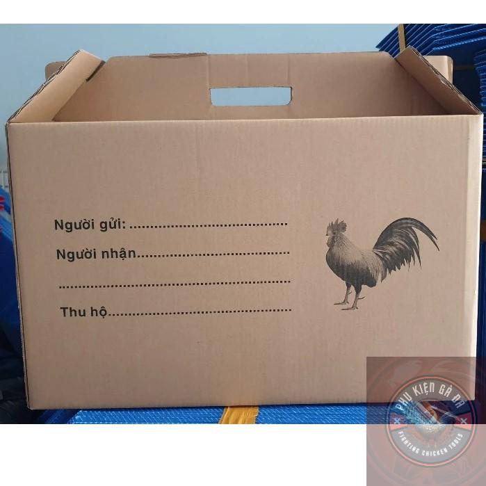 Product Introduction of Thùng giấy carton cho gà nòi và gà tre (bìa cứng 5 lớp) với thiết kế có các lỗ thông hơi chuyên đựng gà nguyên con, gà trống, gà chọi 11