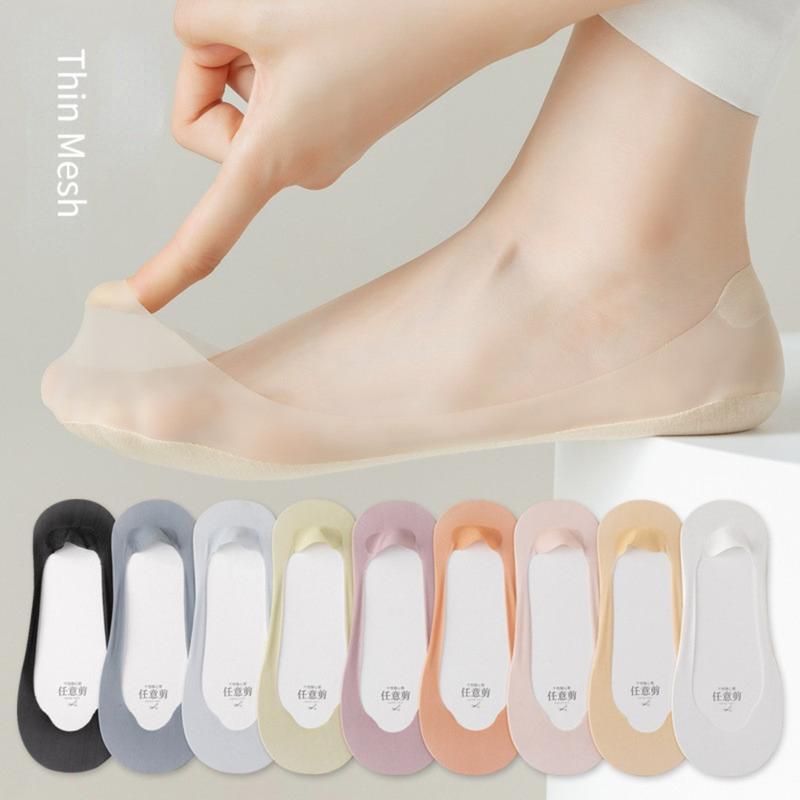 Vớ Lưới Vô Hình Lụa Lạnh Mùa Hè, Siêu Mỏng, Dành Cho Nữ, Chống Trượt Silicon,…