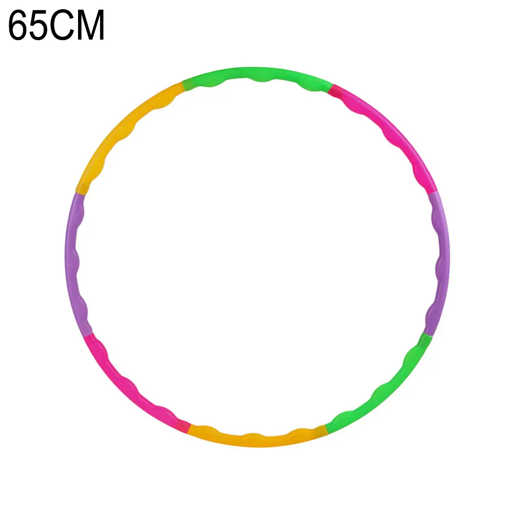 SI- Detachable 55/65cm Colorful Plastic Hula Fitness Hoop Kids Children Sports Tool
