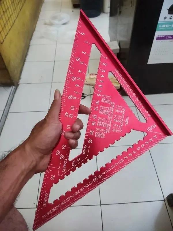 SPEED SQUARE 12INCH WOODWORKING PENGGARIS SIKU SEGITIGA TUKANG MURAH -