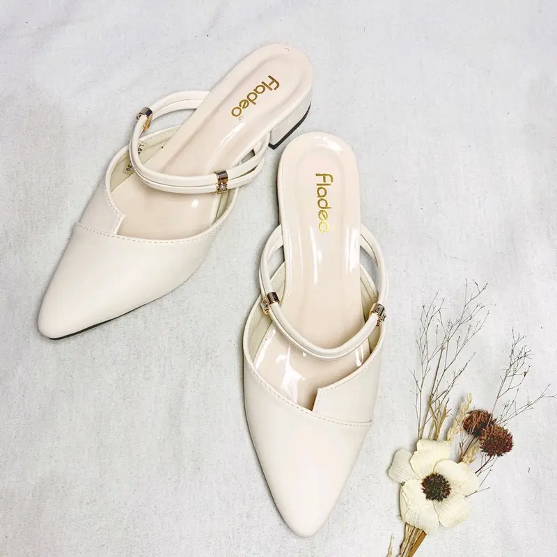 FLADEO Sandal Wanita Heels 3cm 2 Tali  Menawan Cantik 2