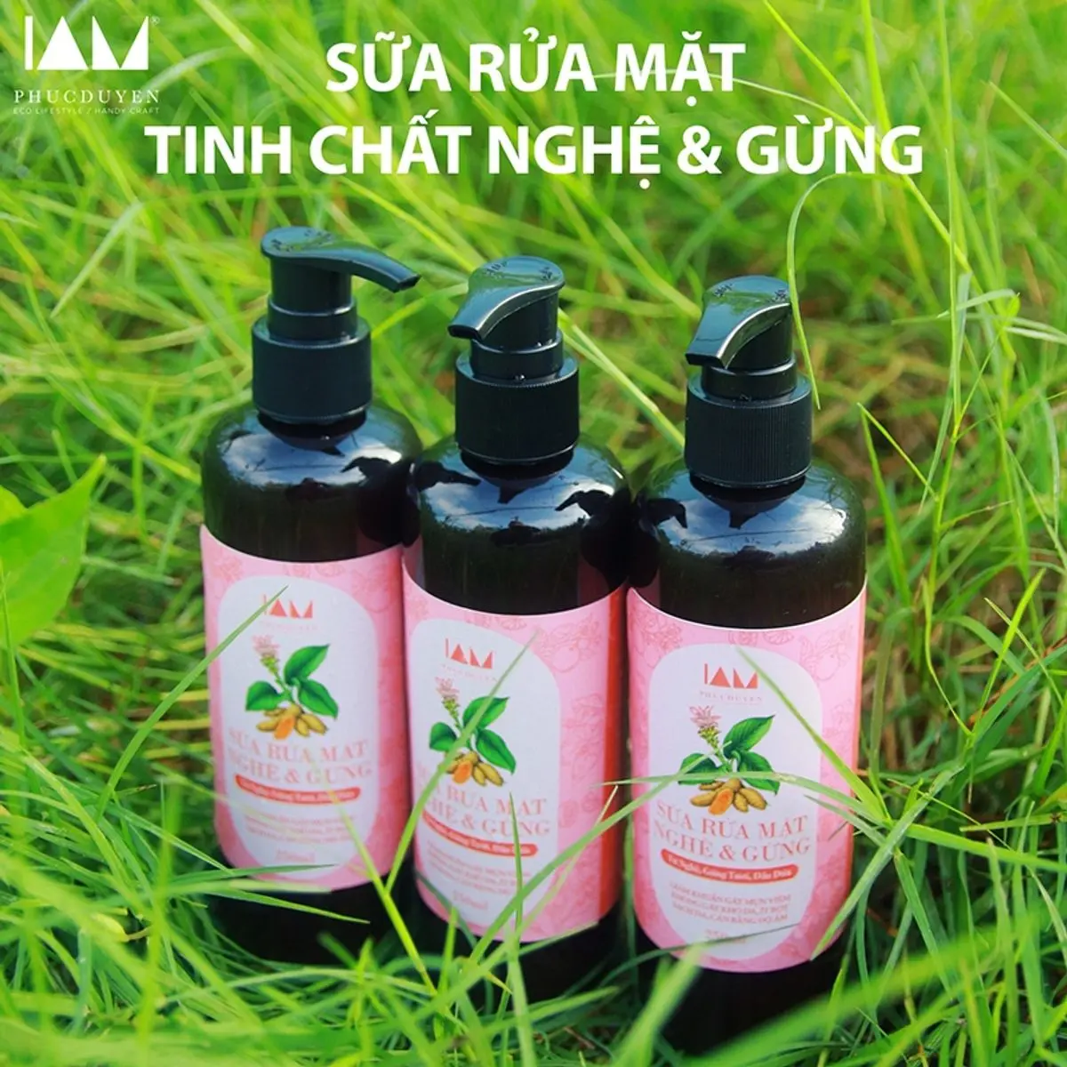 Sữa rửa mặt tinh chất nghệ & gừng & dầu dừa giúp dưỡng da, cân bằng độ ẩm, giảm khuẩn mụn viêm 250ml