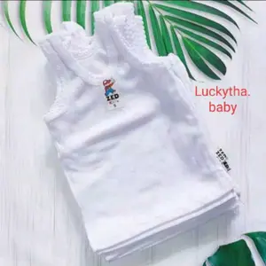 12pcs,6pcs,3pcs_ Singlet ZED KID S.M.L.XL.XXL.4L,5L /Selusin kaos sport adem / kaos kutung / singlet bayi Putih