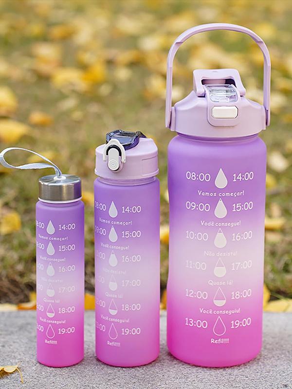 Product Introduction of Bình Nước Thể Thao, 3 Cái / Bộ, Có Ống Hút, Dành Cho Nam Và Nữ, Thích Hợp Cho Thể Dục, Ngoài Trời, Nước Lạnh, Có Điểm Đánh Dấu Thời Gian, Cốc Uống Nước 11