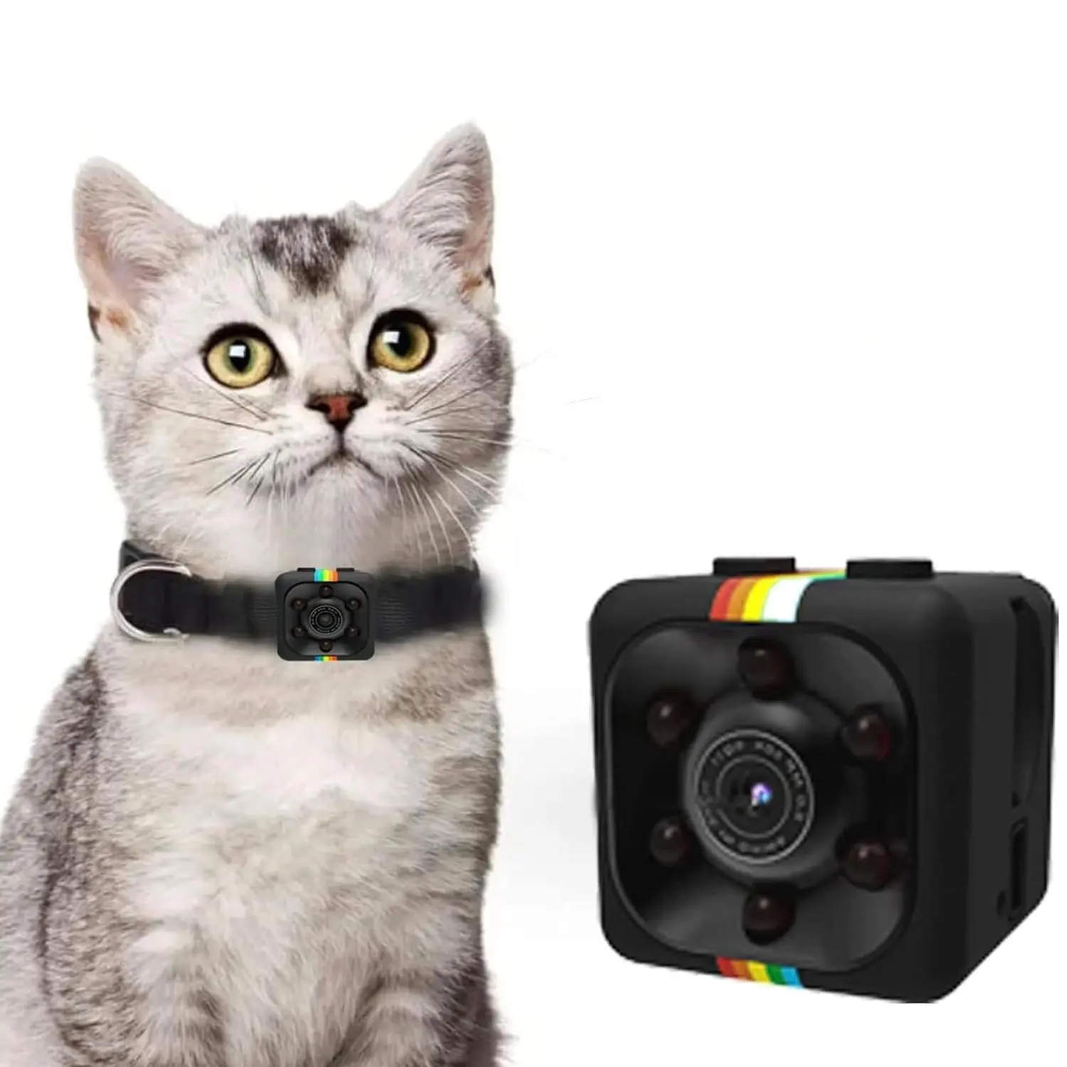 Sq11 HD Pet Travel Camera - Panoramic Outdoor Sports Camera - Wireless WiFi and Infrared Night Vision - Indoor and Outdoor Video Monitoring