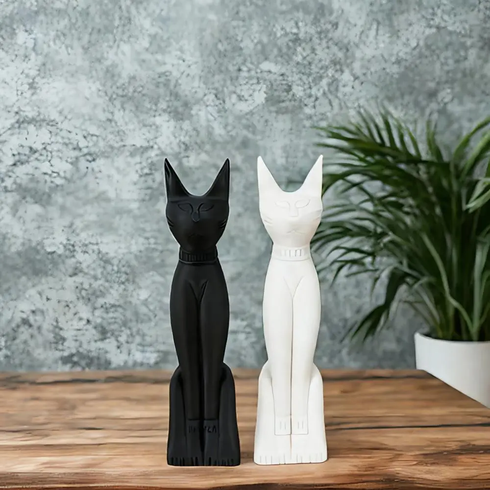 Cat Design Decoration, 1/2 Counts/set Modern Desktop Ornament, Home Decor for Living Room Bedroom Bookshelf, Room Decor, Home Decor