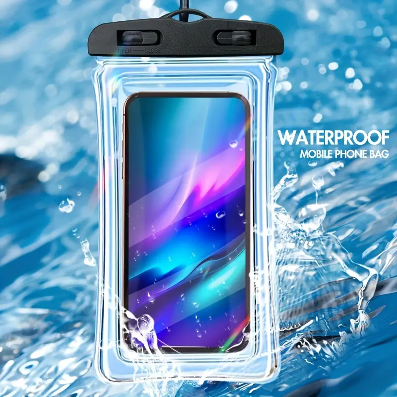 "PVC Crafted" air cushion Model Waterproof Bag For Mobile Phones Can Be Touched For Swimming, Rafting, Cycling, Mountaineering, Camping, Hiking, Underwater Photography, Diving, Outdoor Rainproof Mobile Phone Case