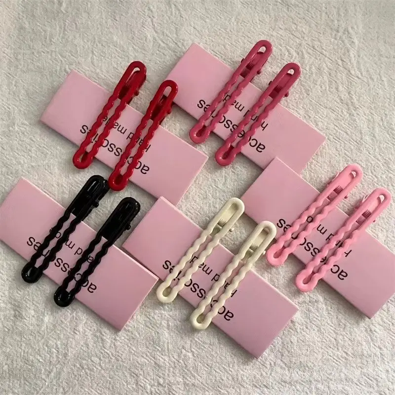 Milk Fufu Candy Color Seamless Barrettes Duckbill Broken Hair Side Fine Wave DIY Bottom Bang Clip Shredded Hairpin