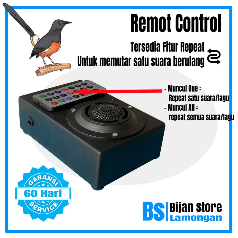 Masteran Burung Mp3 Type V 2.0 B Speaker Master Kicau Bird Mastering SIap Pakai 24 Jam 7