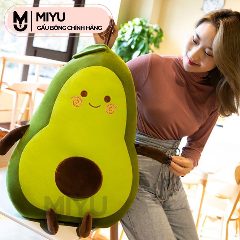 Gấu Bông Bơ Tròn MIYU - Quả Bơ Xanh Đáng Yêu - Thú Nhồi Bông Cao Cấp - Thú Bông Chất Vải Siêu Mịn - An Toàn Với Trẻ Em 5