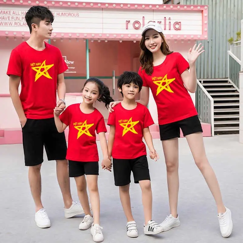 [Xưởng Xả Kho] Áo CỜ ĐỎ SAO VÀNG , Áo Cờ Việt Nam - Áo Thun Cotton Đủ Size từ 7 kg - Áo Cờ Đỏ Sao Vàng , Áo Thun Cờ Đỏ Sao Vàng Trẻ Em , Người Lớn Đủ Size Nam Nữ - Top Cổ Tròn Women Women aothun  cotton
