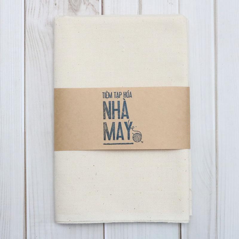 Vải thô mộc thêu tay size 100x40cm Tiệm tạp hóa nhà May