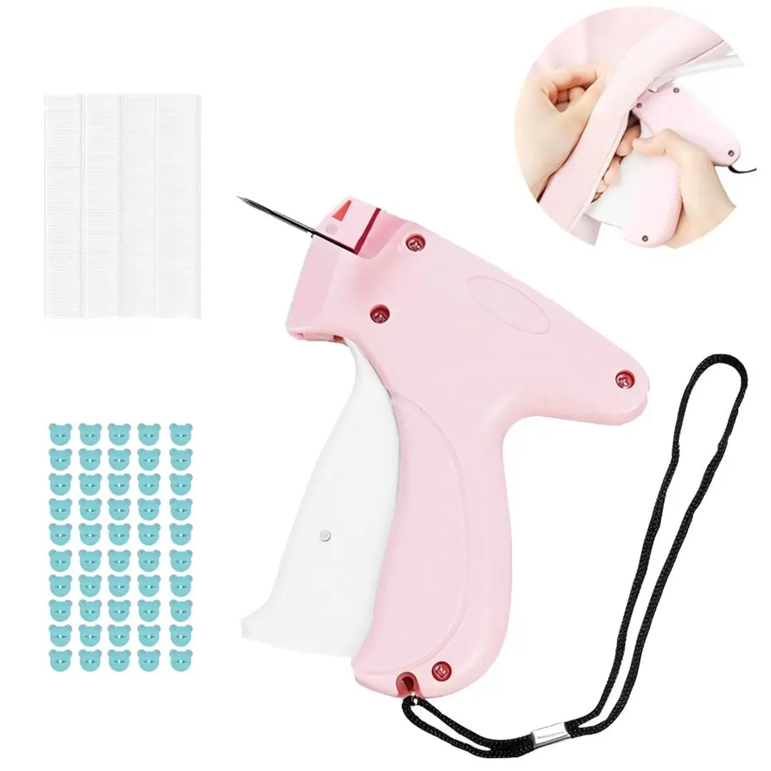 DIY Back-to-School Season Quick Clothes Holder, 1 Set, Includes 1 Handheld Label Gun with 50 Bear Snaps, 330 Short Glue Pins and 330 Long Glue Pins, Back-to-School Supplies, Best Kits for Home Use, Home Essentials