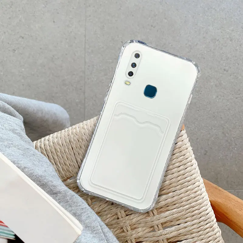 FOR ALL TYPE HP New! Transparent Card Slot Holder - Softcase Fullcover For Vivo Y17 Y12A Y12S Y20 Y20i Y20S Y21 2021 Y11 2019 Y12 Y12i Y15  Y21S Y33S T1X Y21T Y21A Y15S Y15A Y01 Y15C Y91C Y1S Y91 Y93 Y95 Y91i Y02 Y02T Y22 Y22s Y35 Y16 Y02s Y17S Y100 4