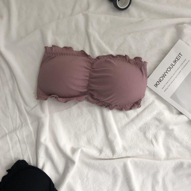 Product Introduction of Beauty Back Invisible Bra Female Strapless Bra Student Style Korean Style Anti-Exposure Tube Top without Steel Ring 10