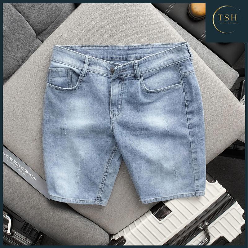 [ TSH ] - Mã Số 170 Quần short jean nam chất liệu jean co giãn như hình chuẩn from dáng có nhiều mẫu mới dành cho nam ( HÌNH THẬT TỰ CHỤP) Cotton Menswear Pants Có Túi