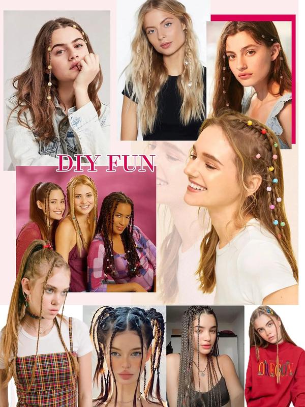 22 Inch Long Synthetic Hair Braids (2pcs), 6 Braids Natural Curly Hair Extensions for Women, Synthetic Hair Braids for Daily & Party Use 5