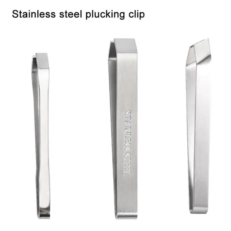 3PCS Fish Bone Tweezers Stainless Steel Flat and Slant Tweezers Pliers Remover