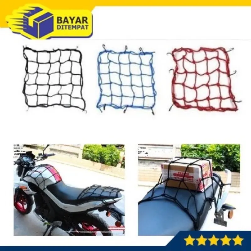Jaring helm bagasi motor jumbo jaring helm tebal berkualitas