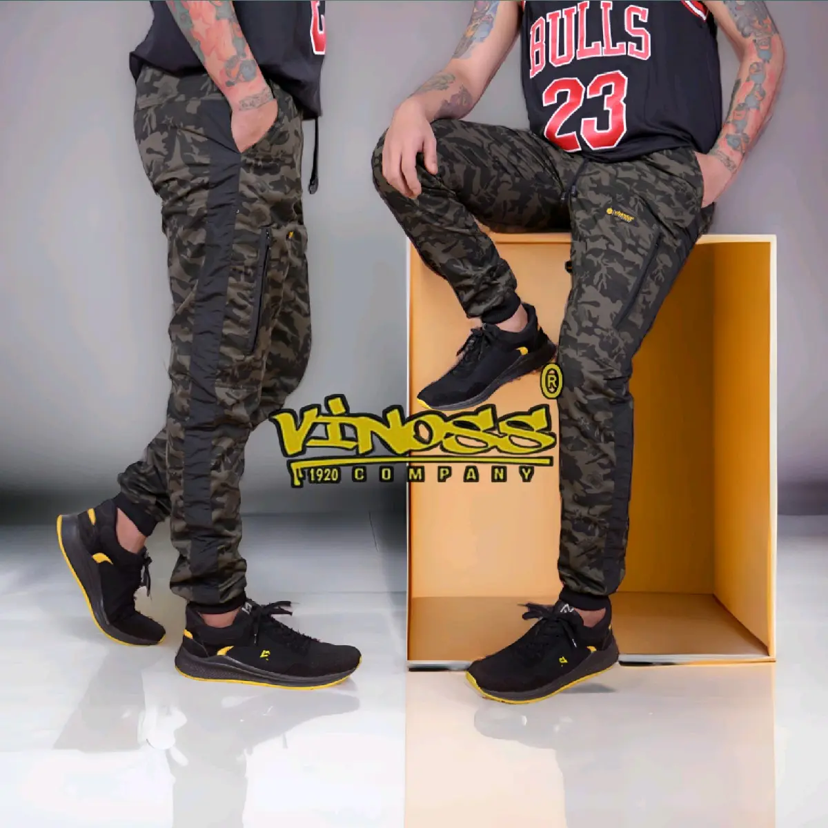 celana joger camo joger pria vinoss Uniseks Sport