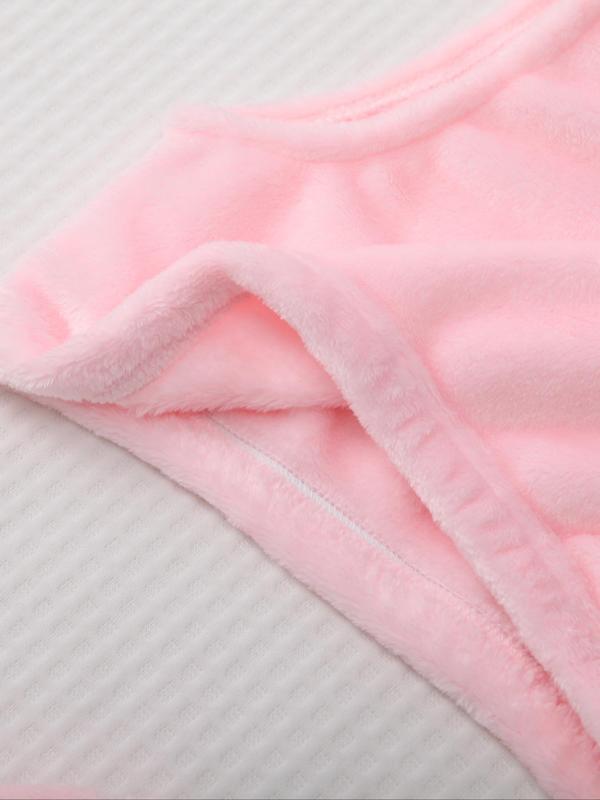 Women's Plain Flannel Pyjamas Set, Tank Top & Elastic Waist Shorts, Soft Comfortable Pajamas for Sleepwear Loungewear, Comfy Loungewear Set 3