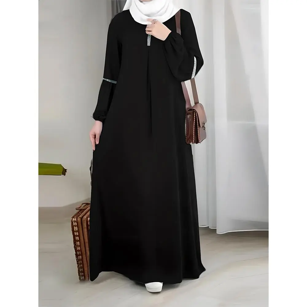 Abaya Middle East SA Arab Fashion Long Sleeve Abaya Dress Casual Sequin Sundress Clothing