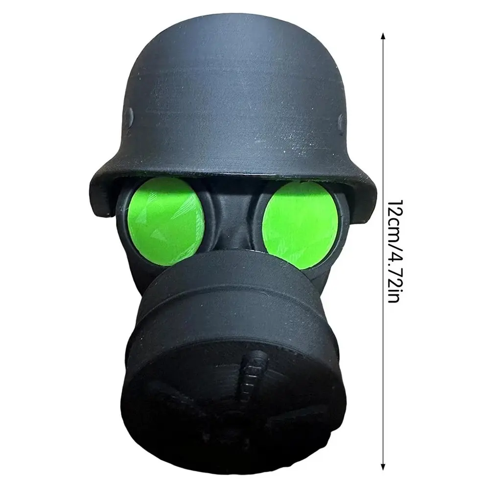 Trailer Hitch Cover Steel Helmet Gas Mask 3D Printed Trailer Hitch Ball Cover