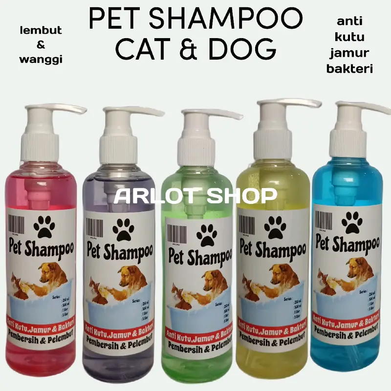 shampo kucing anjing anti kutu dan jamur netto 250ml 0