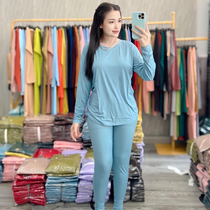 SET THUN LẠNH ỐNG ÔM BIGSIZE 40-80KG Top Bán Chạy Đồ Bộ Nữ áo