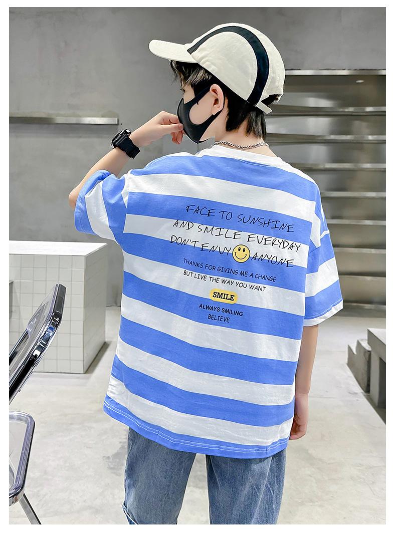 Product Introduction of Boys' Short Sleeve T-Shirt Summer 2025 New Children's Cotton Summer Boys' Trendy Top 21