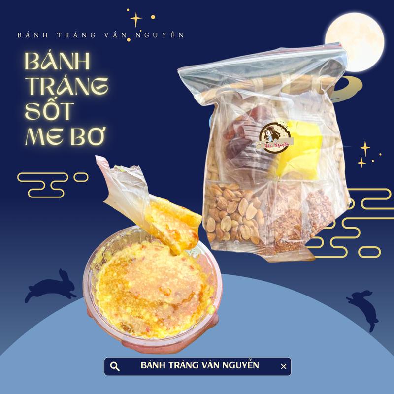 Bánh tráng phơi sương chấm sốt me bơ hành phi đậu phộng. Bánh Tráng Vân Nguyễn đồ ăn vặt snack Food Chua