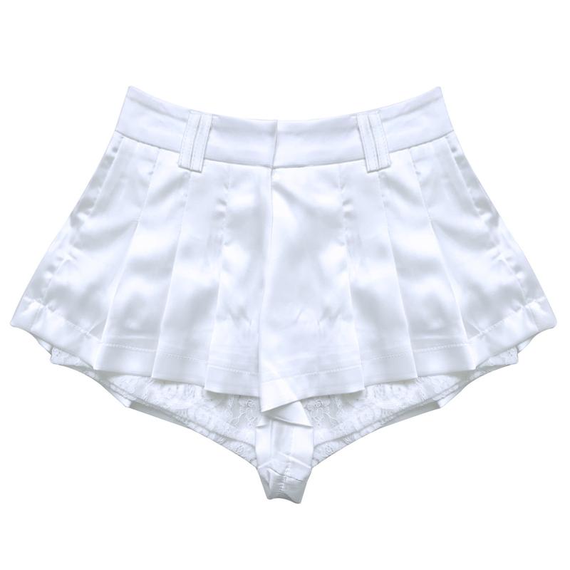 Quần Culottes Ren, Phong Cách Cô Gái Nóng Bỏng, Dành Cho Nữ, Hàng Mới Về Mùa Thu, Cạp Cao, Bó Sát, Thanh Lịch, Quần Đùi Siêu Ngắn, Thường Ngày, Dễ Phối Đồ, Quần Ngắn, Màu Trắng, Siêu Tiết Kiệm Giá 1.000 HTK 7