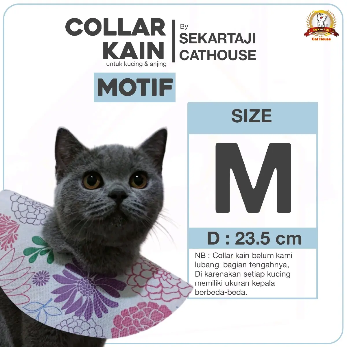 paket 10pcs Collar Kain size M